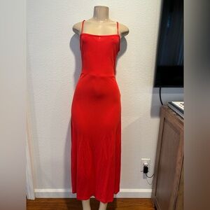 Chic Strapless Red Dress